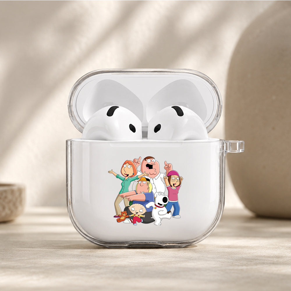 Family Guy Main Character Protective Apple Airpods 4 Clear Case - Durable Clear Protection