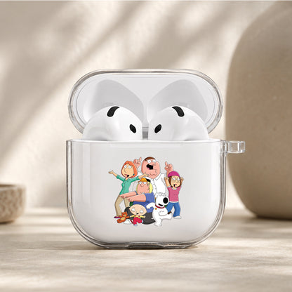 Family Guy Main Character Protective Apple Airpods 4 Clear Case - Durable Clear Protection