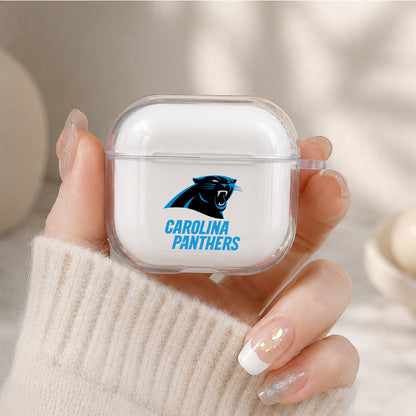 NFL Carolina Panthers Logo Protective Apple Airpods 4 Clear Case - Durable Clear Protection
