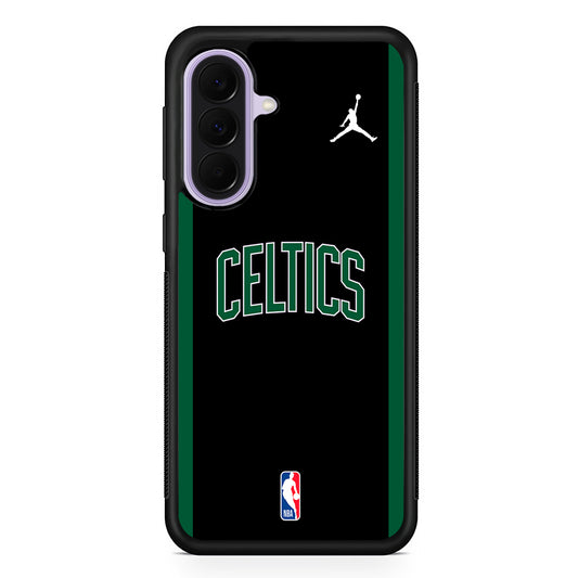 NBA Boston Celtics Black Jordan Samsung Galaxy A37 Case | Samsung Galaxy A37 Rubber Protective Case