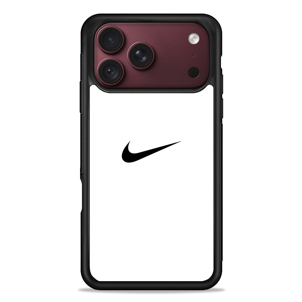 Nike Logo White Simple iPhone 18 Pro Max Case – Slim Silicone Protective Cover