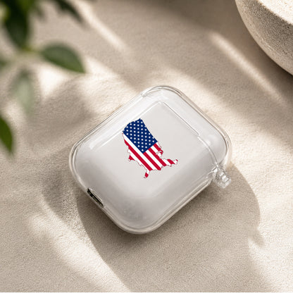 USA Country Protective Clear Case Cover For Apple Airpods | Soft Silicone AirPods 1 / 2 Case | Protective Cover