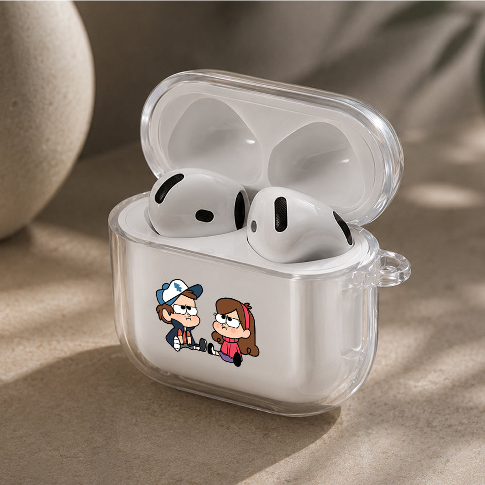 Gravity Falls Boring Situation Protective Apple Airpods 4 Clear Case - Durable Clear Protection