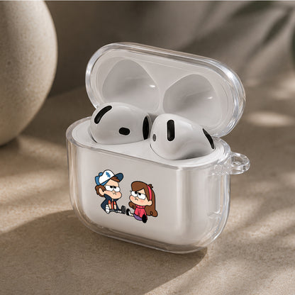 Gravity Falls Boring Situation Protective Apple Airpods 4 Clear Case - Durable Clear Protection
