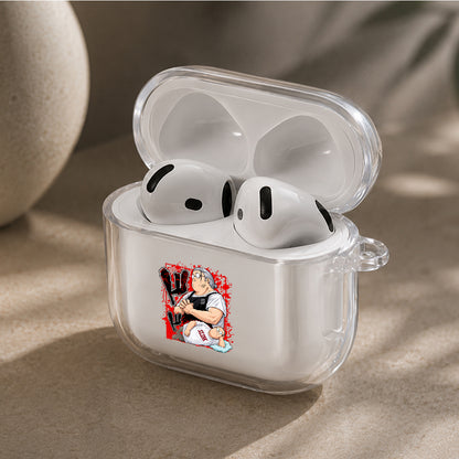 Sakamoto Unstoppable Force Protective Apple Airpods 4 Clear Case - Durable Clear Protection