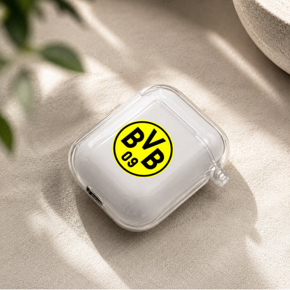 Borussia Dortmund Logo Protective Clear Case Cover For Apple Airpods | Soft Silicone AirPods 1 / 2 Case | Protective Cover