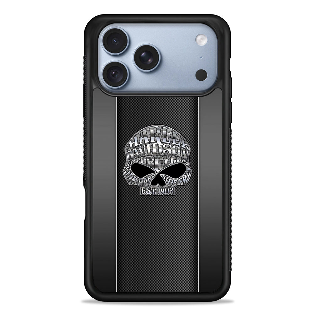 Harley Davidson Skull Design iPhone 18 Pro Case - iPhone 18 Pro Silicone Case