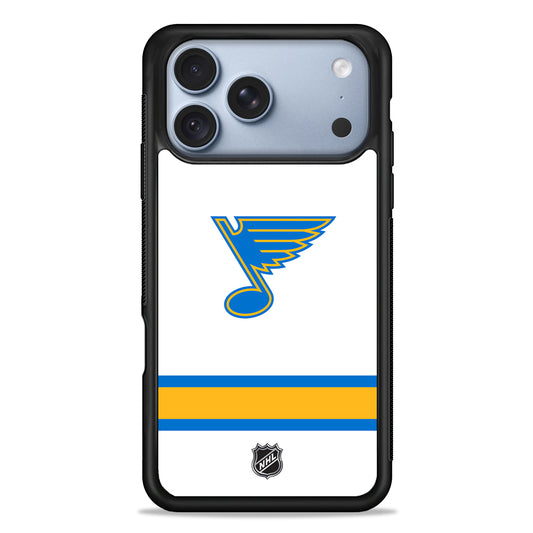 NHL St Louis Blues White iPhone 18 Pro Case - iPhone 18 Pro Silicone Case