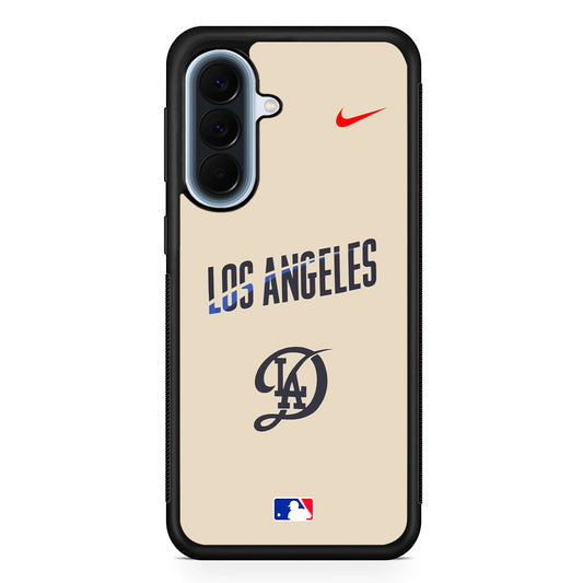 MLB Los Angeles Dodgers Cream Nike Samsung Galaxy A57 Case | Slim Samsung Galaxy A57 Protective Case