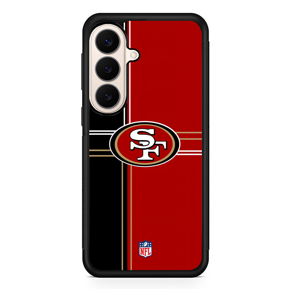 NFL San Francisco 49ers Red Black Samsung Galaxy S26 Case | Durable Protective Rubber Cover