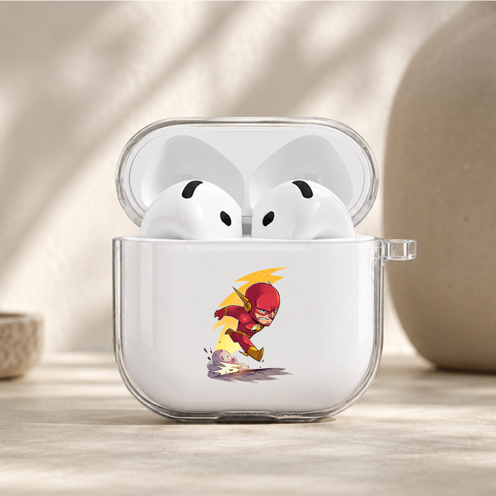 The Flash Chibi Version Protective Apple Airpods 4 Clear Case - Durable Clear Protection