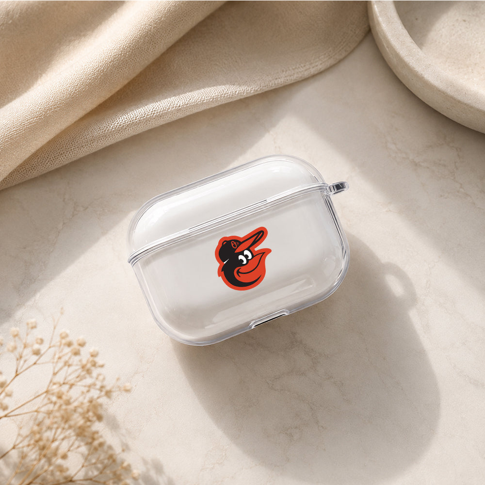 MLB Baltimore Orioles Symbol Protective Apple AirPods Pro 3 Clear Case | Shockproof Cover