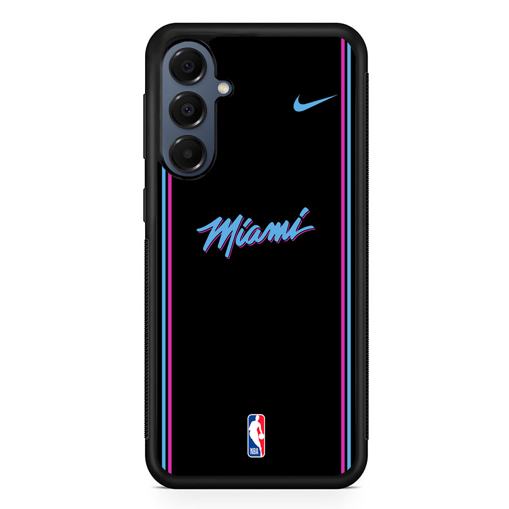 NBA Miami Heat Black Nike Samsung Galaxy A16 Case | Slim Protective Cover for Samsung Galaxy A16