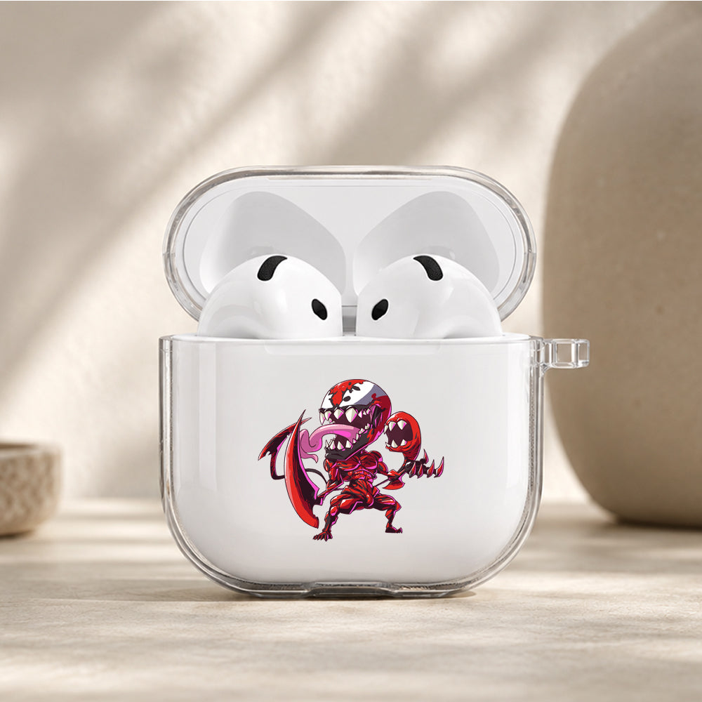 Carnage Chibi Version Protective Apple Airpods 4 Clear Case - Durable Clear Protection