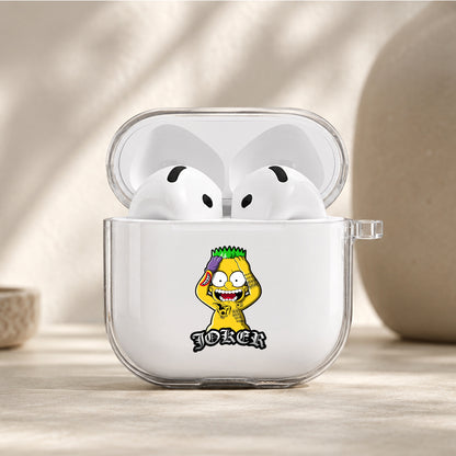Bart Simpson Cosplay Joker Protective Apple Airpods 4 Clear Case - Durable Clear Protection