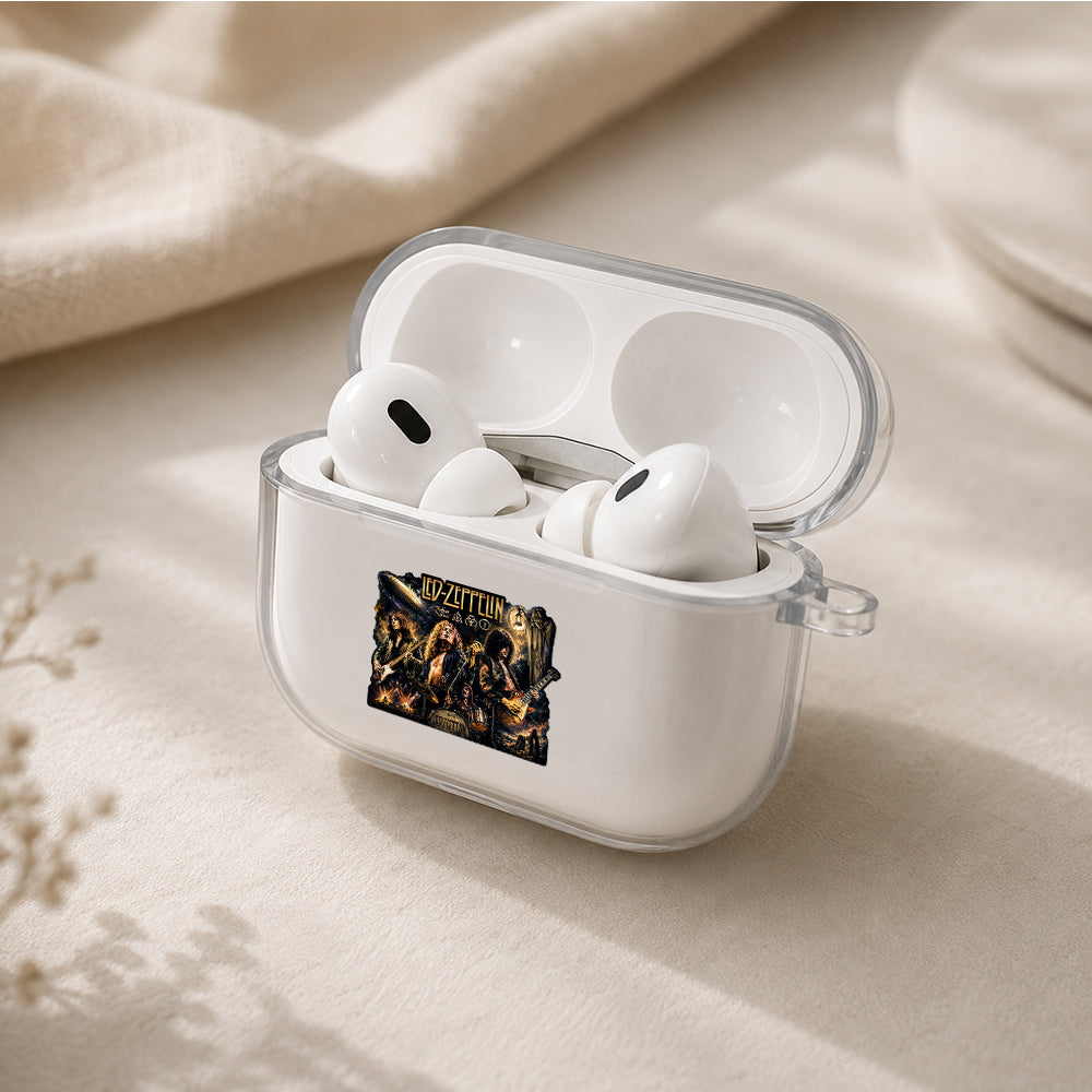 Led Zeppelin Golden Era Protective Apple AirPods Pro 3 Clear Case | Shockproof Cover