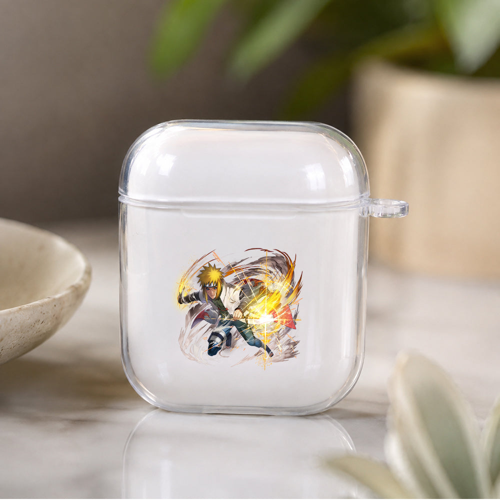 Minato Yellow Blazing Protective Clear Case Cover For Apple Airpods | Soft Silicone AirPods 1 / 2 Case | Protective Cover