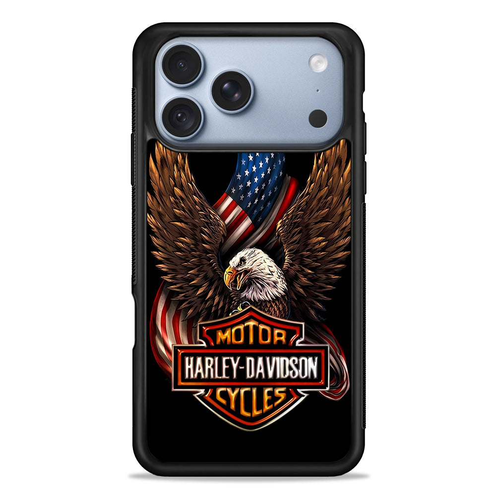 Harley Davidson Eagle US iPhone 18 Pro Case - iPhone 18 Pro Silicone Case