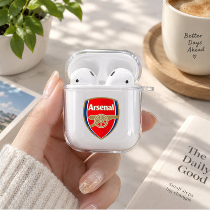 Arsenal Logo Protective Clear Case Cover For Apple Airpods | Soft Silicone AirPods 1 / 2 Case | Protective Cover
