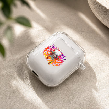 Jiraiya Blazing Fire Protective Clear Case Cover For Apple Airpods | Soft Silicone AirPods 1 / 2 Case | Protective Cover