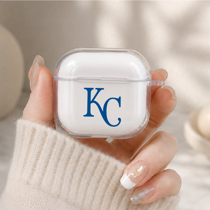 MLB Kansas City Royals Logo Protective Apple Airpods 4 Clear Case - Durable Clear Protection