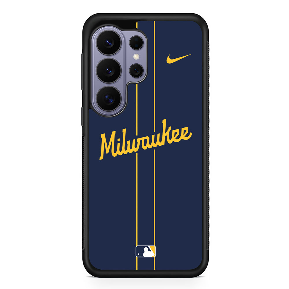 MLB Milwaukee Brewers Navy Nike Samsung Galaxy S26 Ultra Case | Slim Durable Protective Cover