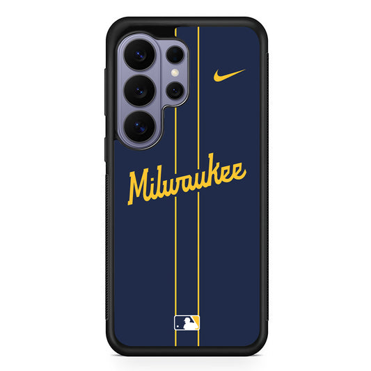 MLB Milwaukee Brewers Navy Nike Samsung Galaxy S26 Ultra Case | Slim Durable Protective Cover