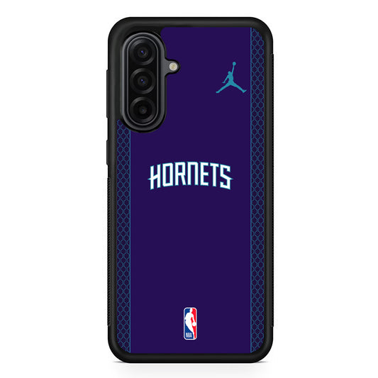 NBA Charlotte Hornets Purple Jordan Samsung Galaxy A17 Case | Durable Rubber Samsung Galaxy A17 Phone Case