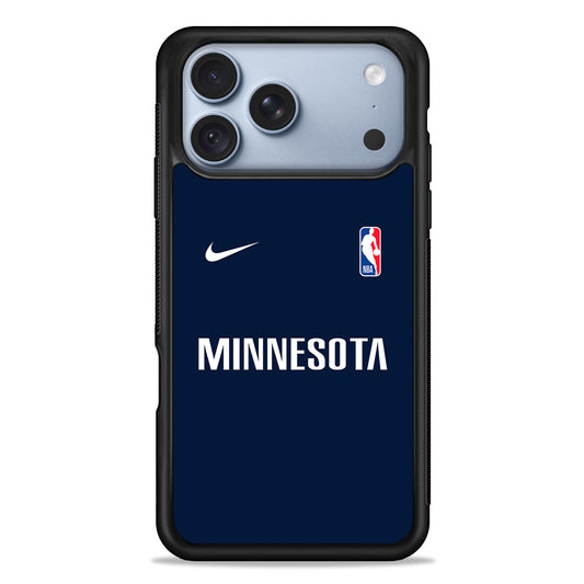 NBA Minnesota Timberwolves Navy Nike iPhone 18 Pro Case - iPhone 18 Pro Silicone Case