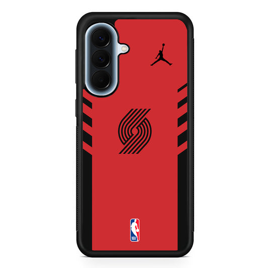 NBA Portland Trail Blazers Red Jordan Samsung Galaxy A57 Case | Slim Samsung Galaxy A57 Protective Case
