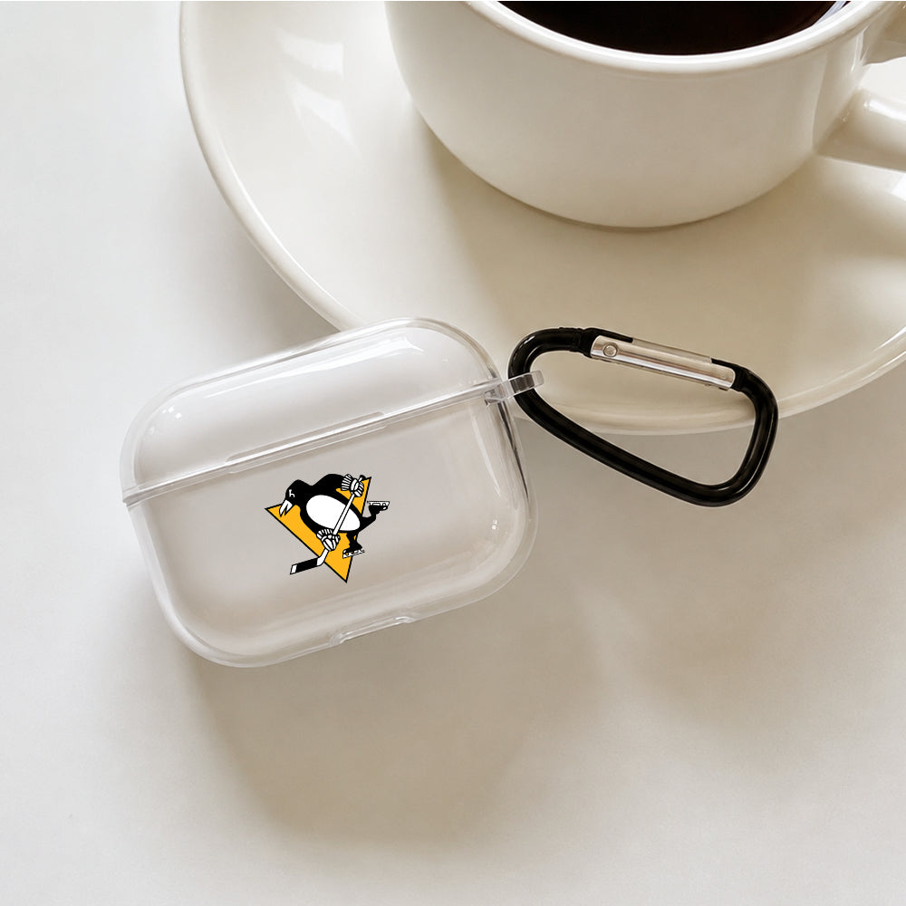 NHL Pittsburgh Penguins Symbol Protective Apple AirPods Pro 3 Clear Case | Shockproof Cover