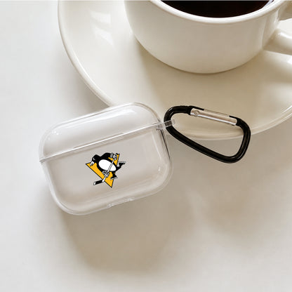 NHL Pittsburgh Penguins Symbol Protective Apple AirPods Pro 3 Clear Case | Shockproof Cover