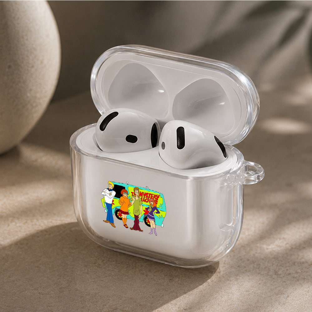 Scooby-Doo Mystery Machine Protective Apple Airpods 4 Clear Case - Durable Clear Protection