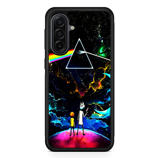 Rick and Morty Triangle Painting Samsung Galaxy A17 Case | Durable Rubber Samsung Galaxy A17 Phone Case