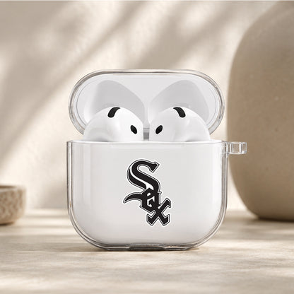 MLB Chicago White Sox Logo Protective Apple Airpods 4 Clear Case - Durable Clear Protection