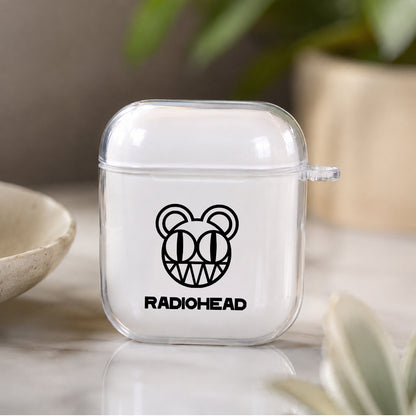 Radiohead Iconic Logo Protective Clear Case Cover For Apple Airpods | Soft Silicone AirPods 1 / 2 Case | Protective Cover