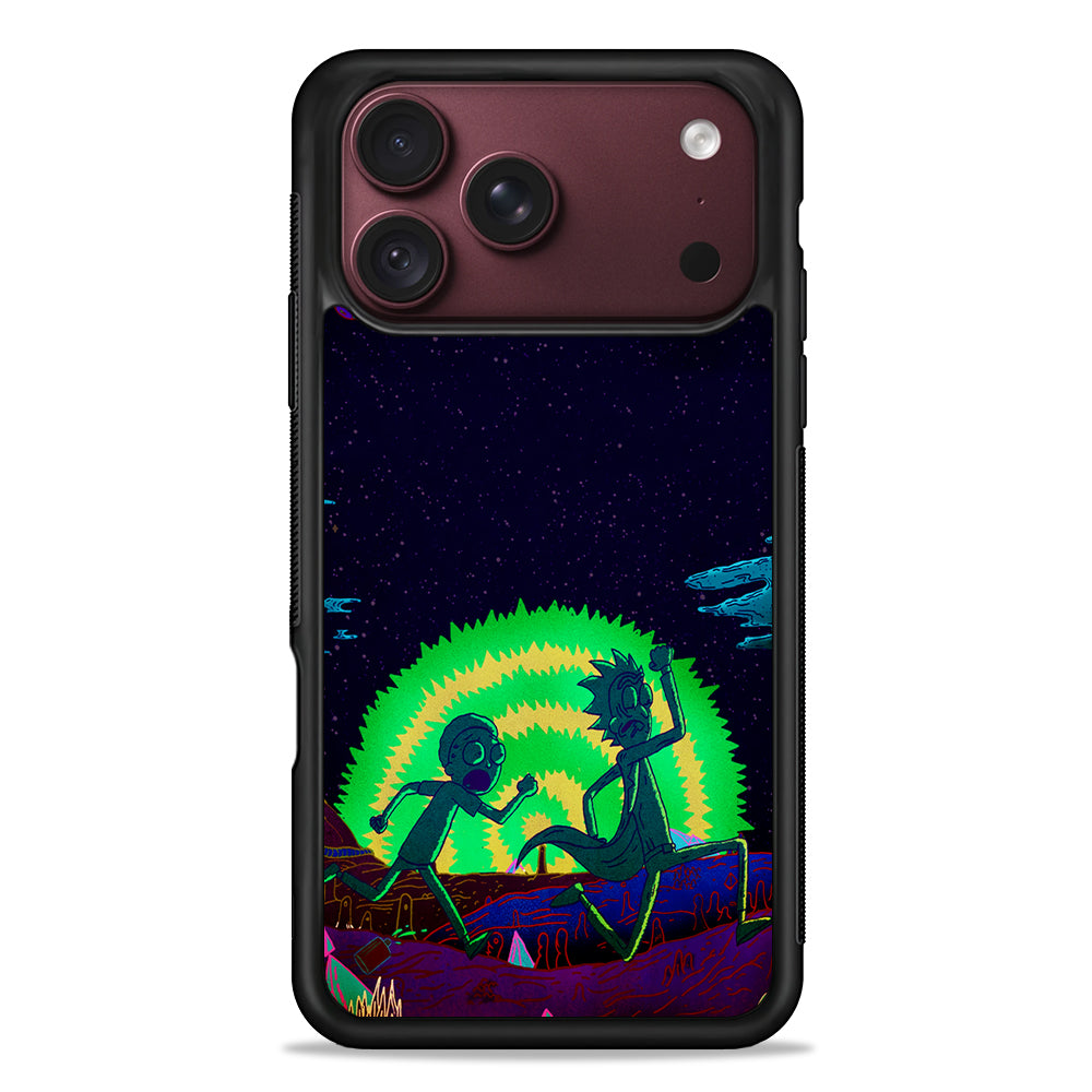 Rick and Morty Green Portal iPhone 18 Pro Max Case – Slim Silicone Protective Cover