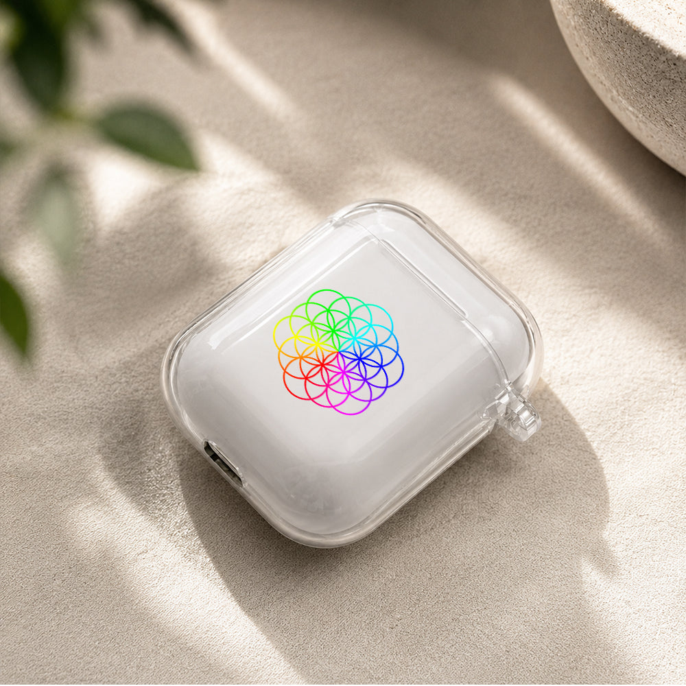 Coldplay Geometric Logo Protective Clear Case Cover For Apple Airpods | Soft Silicone AirPods 1 / 2 Case | Protective Cover