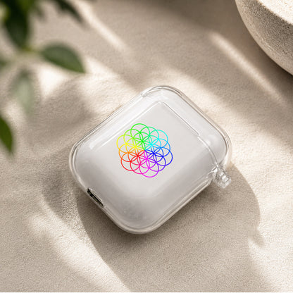 Coldplay Geometric Logo Protective Clear Case Cover For Apple Airpods | Soft Silicone AirPods 1 / 2 Case | Protective Cover