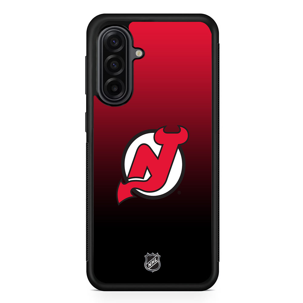 NHL New Jersey Devils Gradient Samsung Galaxy A17 Case | Durable Rubber Samsung Galaxy A17 Phone Case