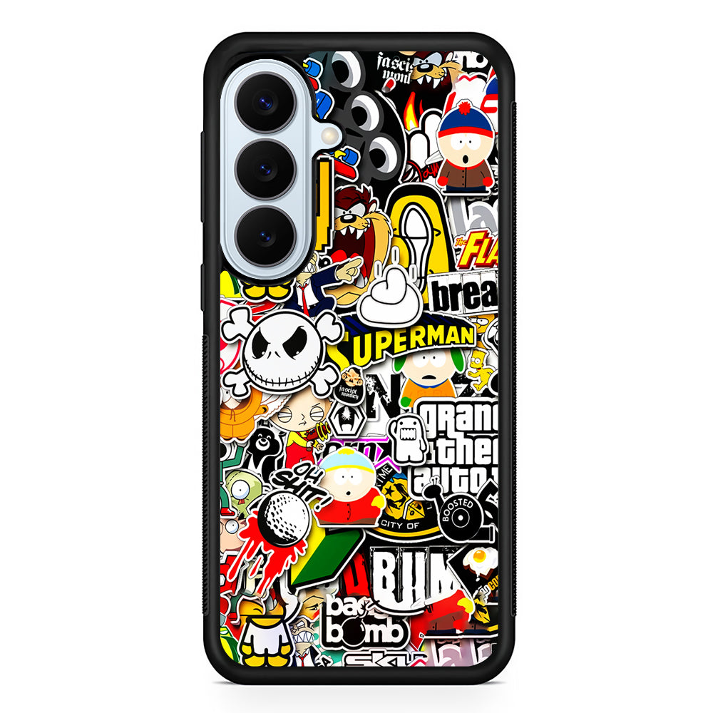 Sticker Collection Image Samsung Galaxy S26 Plus Case | Slim Protective Rubber Cover