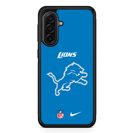 NFL Detroit Lions Blue Nike Samsung Galaxy A17 Case | Durable Rubber Samsung Galaxy A17 Phone Case
