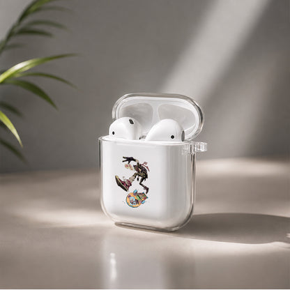 Ninja Play Skateboard Protective Clear Case Cover For Apple Airpods | Soft Silicone AirPods 1 / 2 Case | Protective Cover