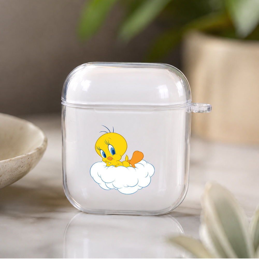 Tweety Cartoon Protective Clear Case Cover For Apple Airpods | Soft Silicone AirPods 1 / 2 Case | Protective Cover