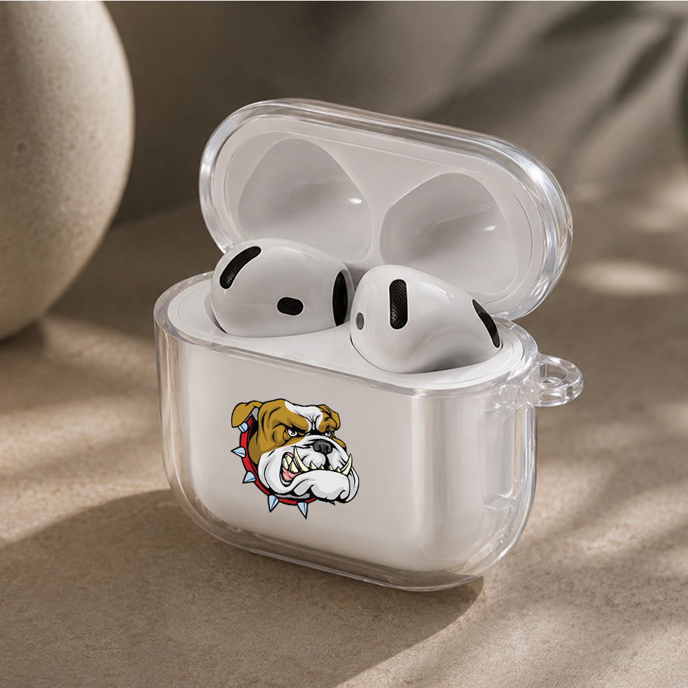 Bulldog Face Protective Apple Airpods 4 Clear Case - Durable Clear Protection