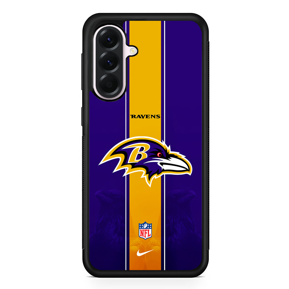 NFL Baltimore Ravens Navy Nike Samsung Galaxy A56 Case | Samsung Galaxy A56 Protective Rubber Case