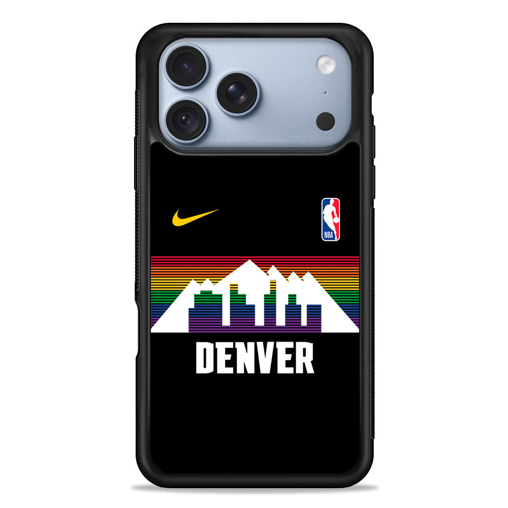 NBA Denver Nuggets Black Nike iPhone 18 Pro Case - iPhone 18 Pro Silicone Case