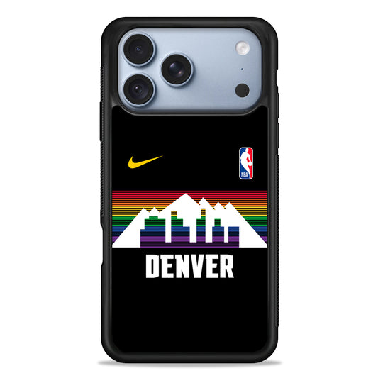 NBA Denver Nuggets Black Nike iPhone 18 Pro Case - iPhone 18 Pro Silicone Case