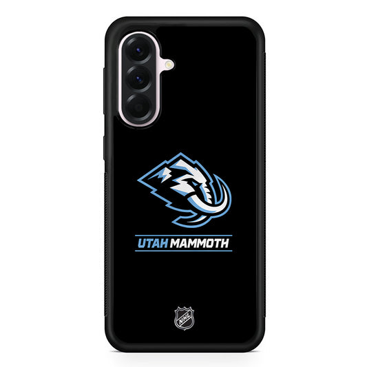NHL Utah Mammoth Black Samsung Galaxy A56 Case | Samsung Galaxy A56 Protective Rubber Case
