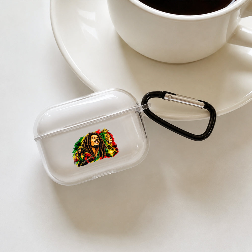 Bob Marley Lion and Legend Protective Apple AirPods Pro 3 Clear Case | Shockproof Cover